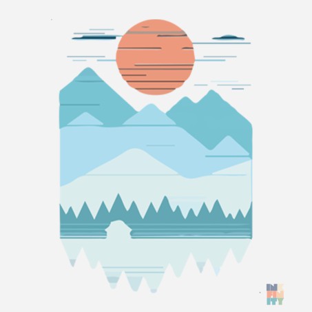 Pulover de Barbati Heavyblend Ice Mountains Gildan #inkfinity