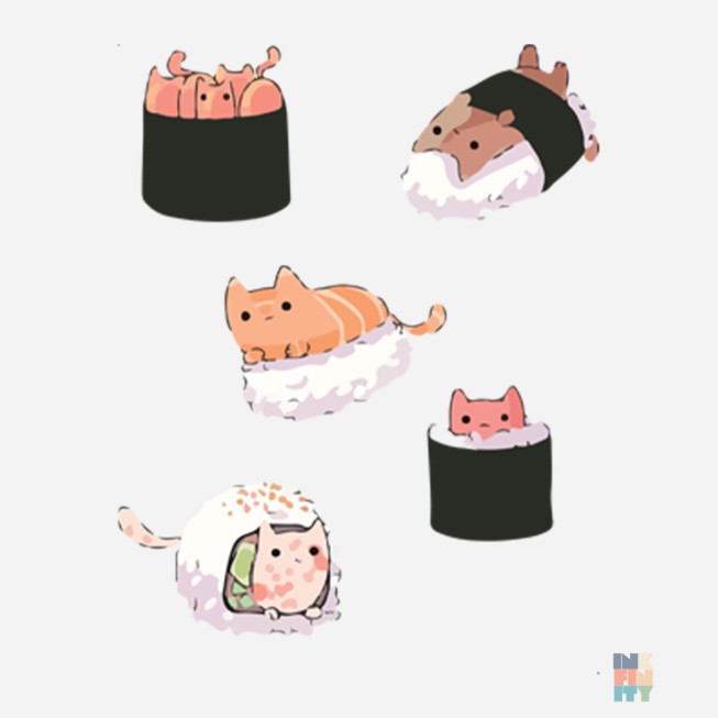 Atheltic Hoodie Sushi Cat Russell