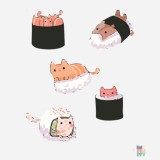 Atheltic Hoodie Sushi Cat Russell