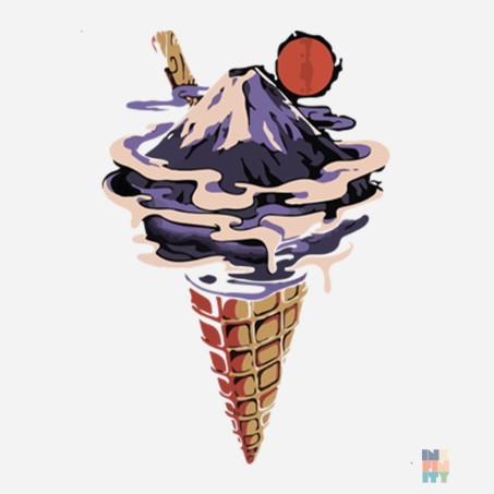 Classic Lady-Fit Hoodie Japan IceCream Fruit of the Loom #inkfinity