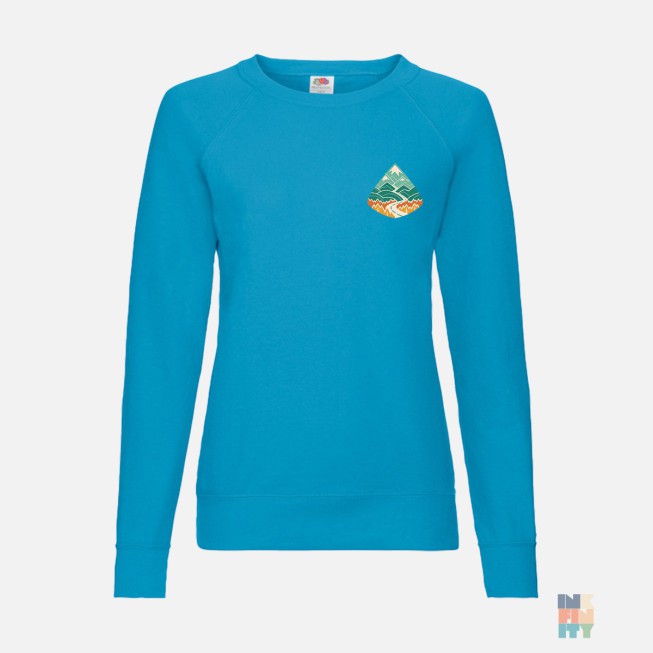 Lightweight Lady-Fit Raglan Sweater Long Way Fruit of the Loom