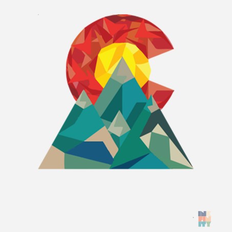 Atheltic Sweater Mountains Abstract Russell #inkfinity