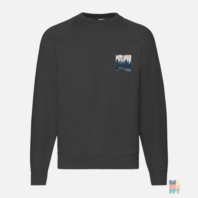 Raglan Sweater Nature Trees Fruit of the Loom