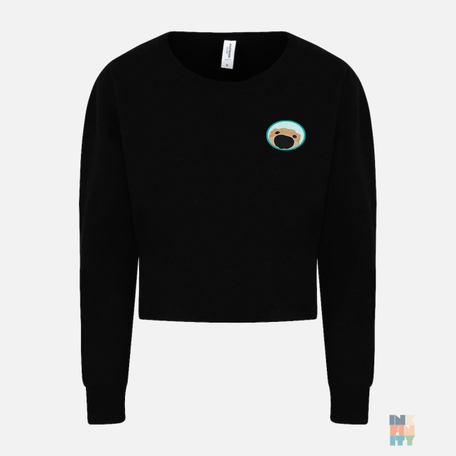 Pulover Cropped de Dama Dog Sniff Just Hoods