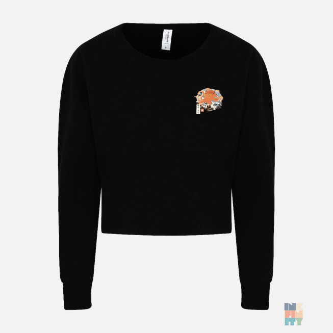 Pulover Cropped de Dama Giant Octopus Just Hoods