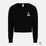 Cropped Lady-Fit Sweater Wow Just Hoods