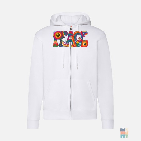 Hanorac de Barbati cu Fermoar Peace Fruit of the Loom #inkfinity