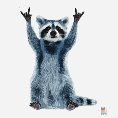 Varsity Jacket Crazy Racoon Just Hoods #inkfinity