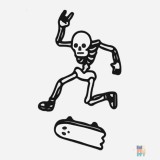 Classic Open Hem Jog Skate Skeleton Fruit of the Loom