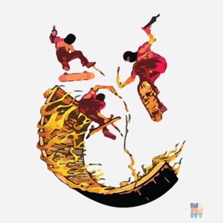 Pantaloni Jogger de Barbati Fire Skate Fruit of the Loom #inkfinity