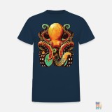 Tricou de Bărbați Bumbac Premium Orange Octopus Gildan #inkfinity