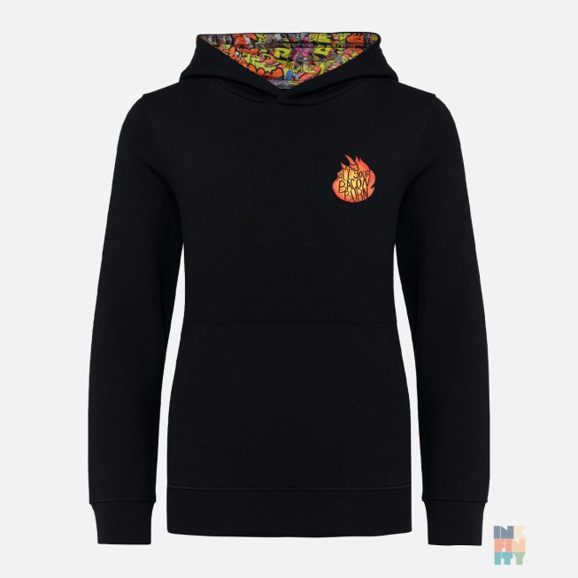 Kids Hood Model Hoodie Bacon Burn Kariban