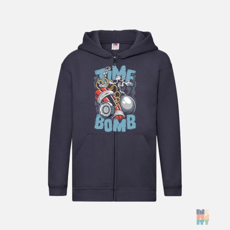 Kids Premium Zip Hoodie Time Bomb Fruit of the Loom #inkfinity