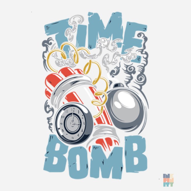 Kids Premium Zip Hoodie Time Bomb Fruit of the Loom