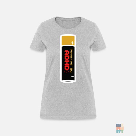 Tricou de Dama Bumbac Premium ADHD Battery Gildan #inkfinity