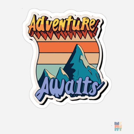 Tricou de Dama Bumbac Premium Adventure Awaits Gildan #inkfinity