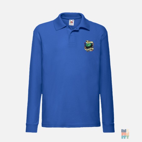 Kids Long Sleeve Polo Roll Initiative Fruit of the Loom #inkfinity