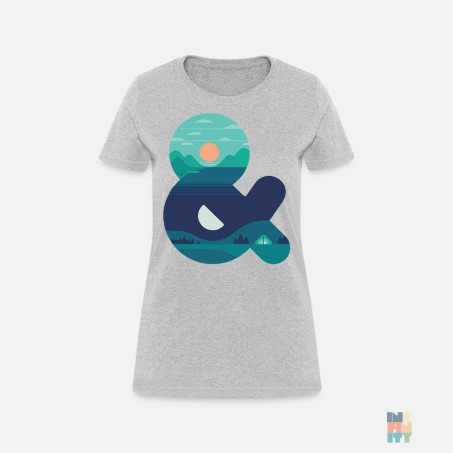 Premium Cotton Lady-Fit T-Shirt Adventure Sign Gildan #inkfinity