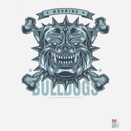 Kids Valueweight T-Shirt Bulldog Warning Fruit of the Loom #inkfinity