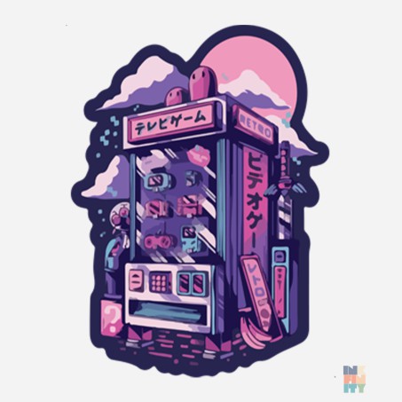 Tricou Lung de Dama Japan Vending Machine Malfini #inkfinity