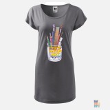 Long Lady-Fit Shirt Artist Tools Malfini #inkfinity