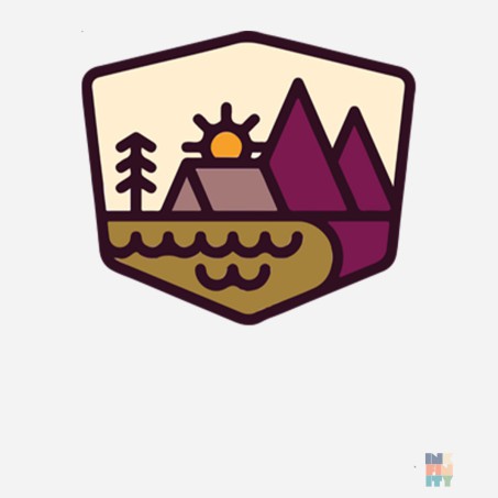 Tricou Atletic de Copii Camping Time Russell #inkfinity