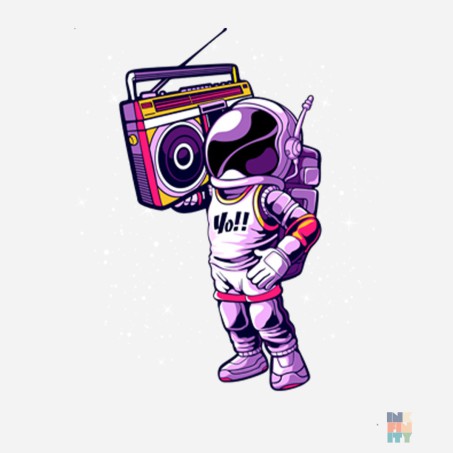Tricou Atletic de Copii Astronaut Music Russell #inkfinity