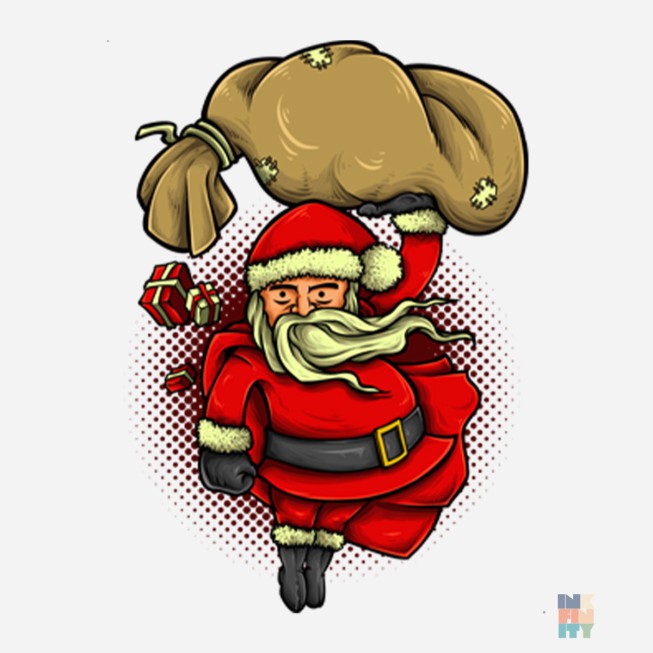 Premium Cotton T-Shirt Santa Hero Gildan