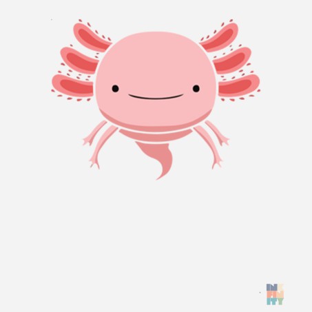 Long Sleeve T-Shirt Axoltl Fruit of the Loom #inkfinity