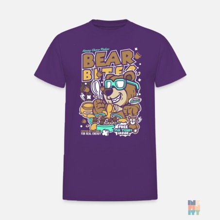 Premium Cotton T-Shirt Bear Bites Gildan #inkfinity
