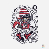 Tricou Bumbac Premium de Barbati Hockey Player Gildan