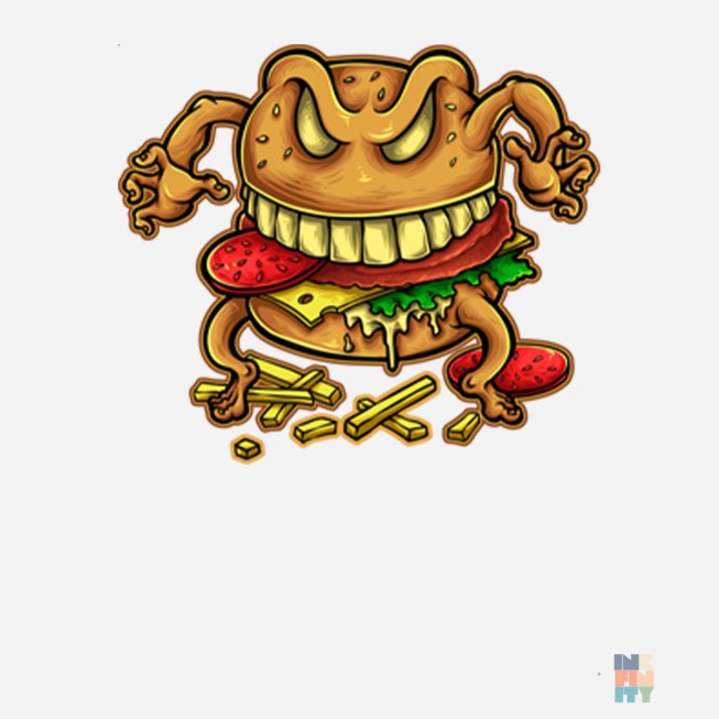 Hanorac Heavyblend de Barbati Crazy Burger Gildan