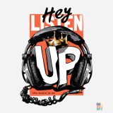 Heavy Blend Hoodie Listen Up Gildan