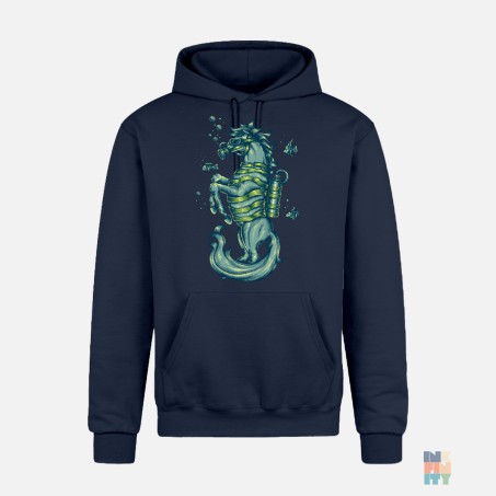Hanorac Heavyblend de Barbati Sea Horse Gildan #inkfinity